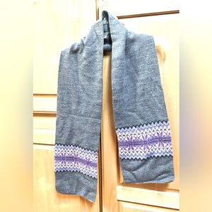 Winter Scarf, Grey / Pink / Purple. PROCEEDS TO FAMILY HEART FOUNDATION!